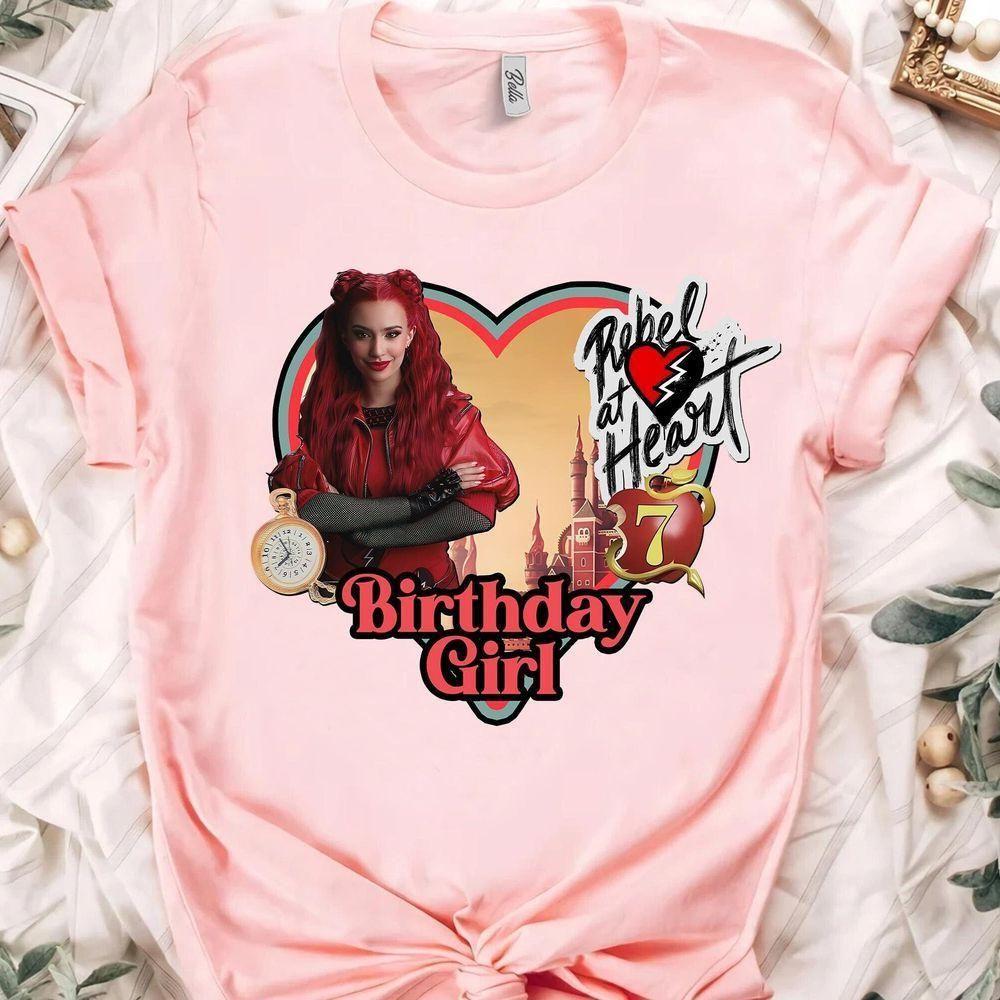Personalized Disney Descendants 4 The Rise Of Red Birthday Vuitino Shirt